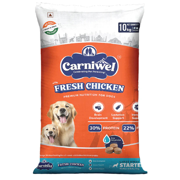 Carniwel with Fresh Chicken, Dry Dog Food for Large Dog, Starter