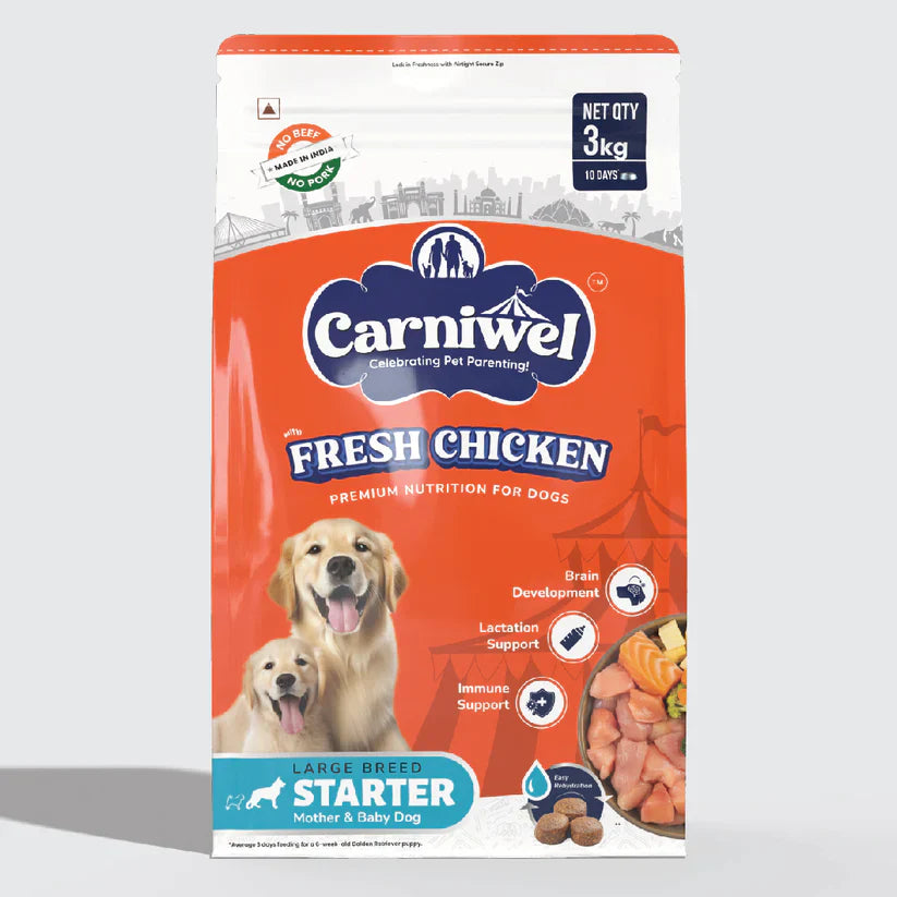 Carniwel with Fresh Chicken, Dry Dog Food for Large Dog, Starter