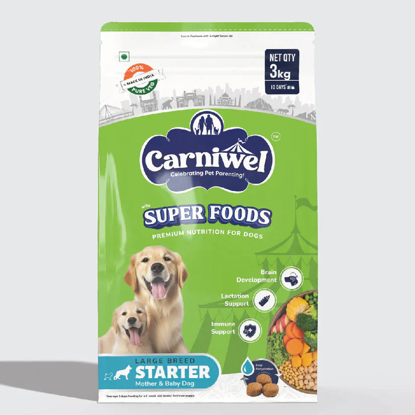 Carniwel with Veg Superfoods, Dry Dog Food for Large Dog, Starter