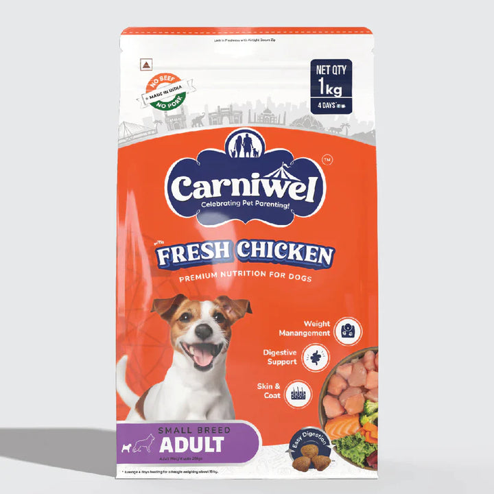 Carniwel with Fresh Chicken, Dry Dog Food for Small Dog, Adult