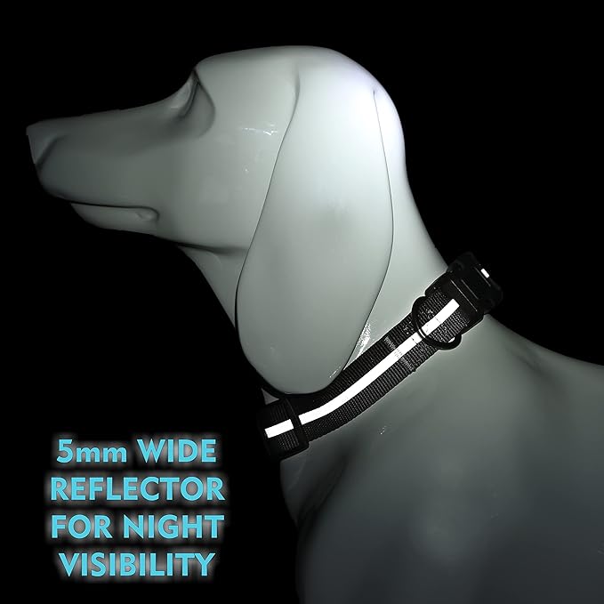 Glucklich Everyday Reflective Dog Collar (Space Grey)