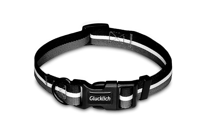 Glucklich Everyday Reflective Dog Collar (Space Grey)