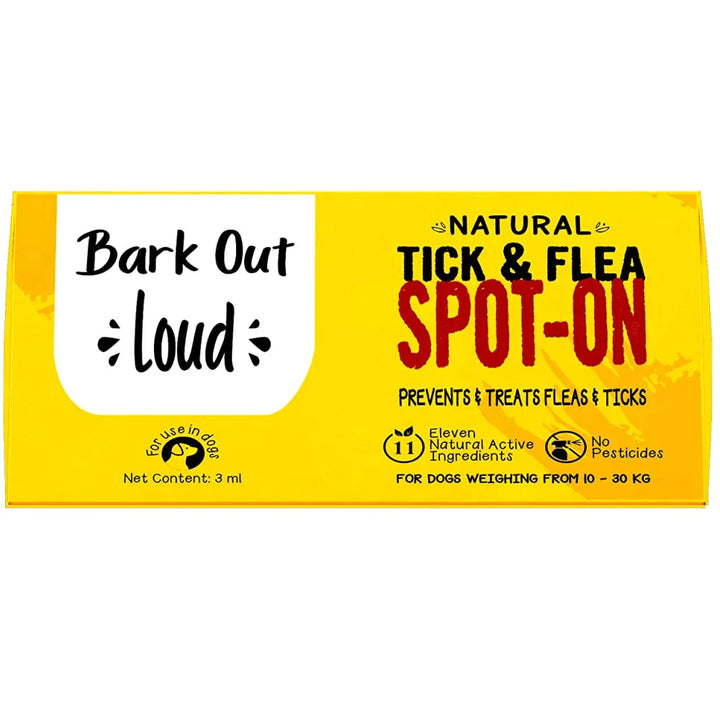 Bark Out Loud Natural Tick & Fleas Spot On Solution for Dogs and Cats